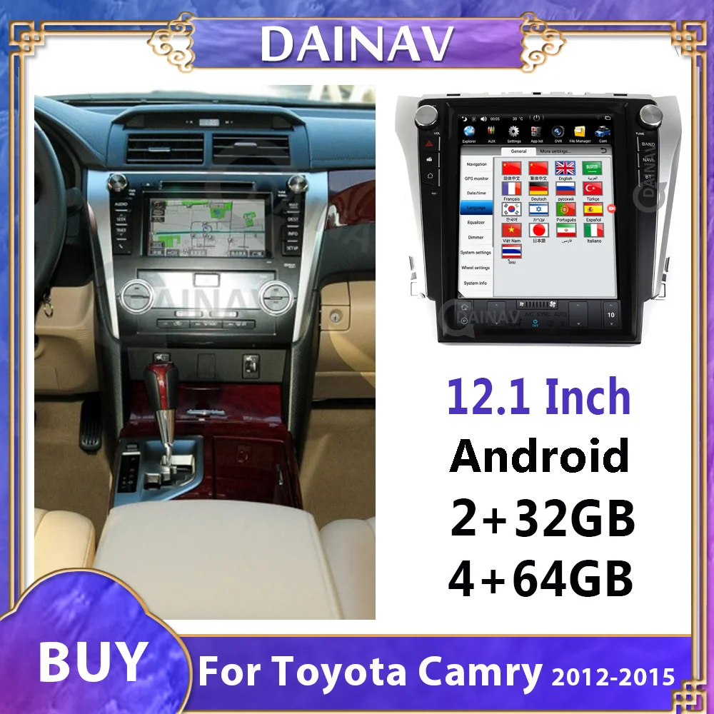 

10.4 Inch Car Multimedia DVD Player For Toyota Camry 2012 2013 2014 2015 Vertical Screen Car GPS Navigation Auto Radio Stereo