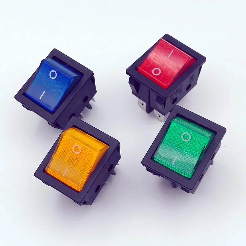 

30A 250V high current KCD4 22 * 29 red copper rocker power switch 4Pin button electrical accessories