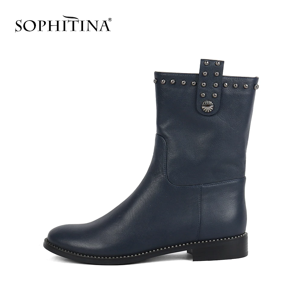SOPHITINA/Новые ботильоны женские на осень и зиму. Женские ботинки из натуральной
