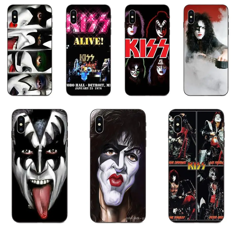 Мягкий чехол для Xiaomi Redmi Note 3 3S 4 4A 4X 5 5A 6 6A 7 7A K20 Plus Pro S2 Y2 Y3 Kiss Rock Band Usa | Мобильные