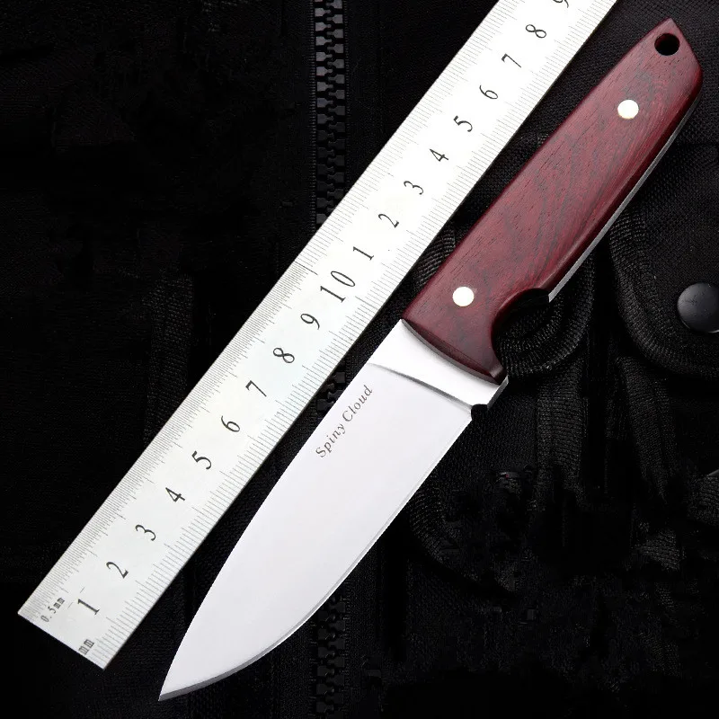 HS Tools 440C стальной уличный Заостренный нож с фиксированным лезвием Ручка из