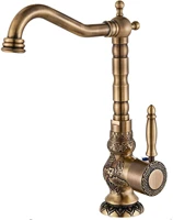 solid brass european style antique rotating faucets vintage varved wash basin hot and cold water carved antiqe faucets