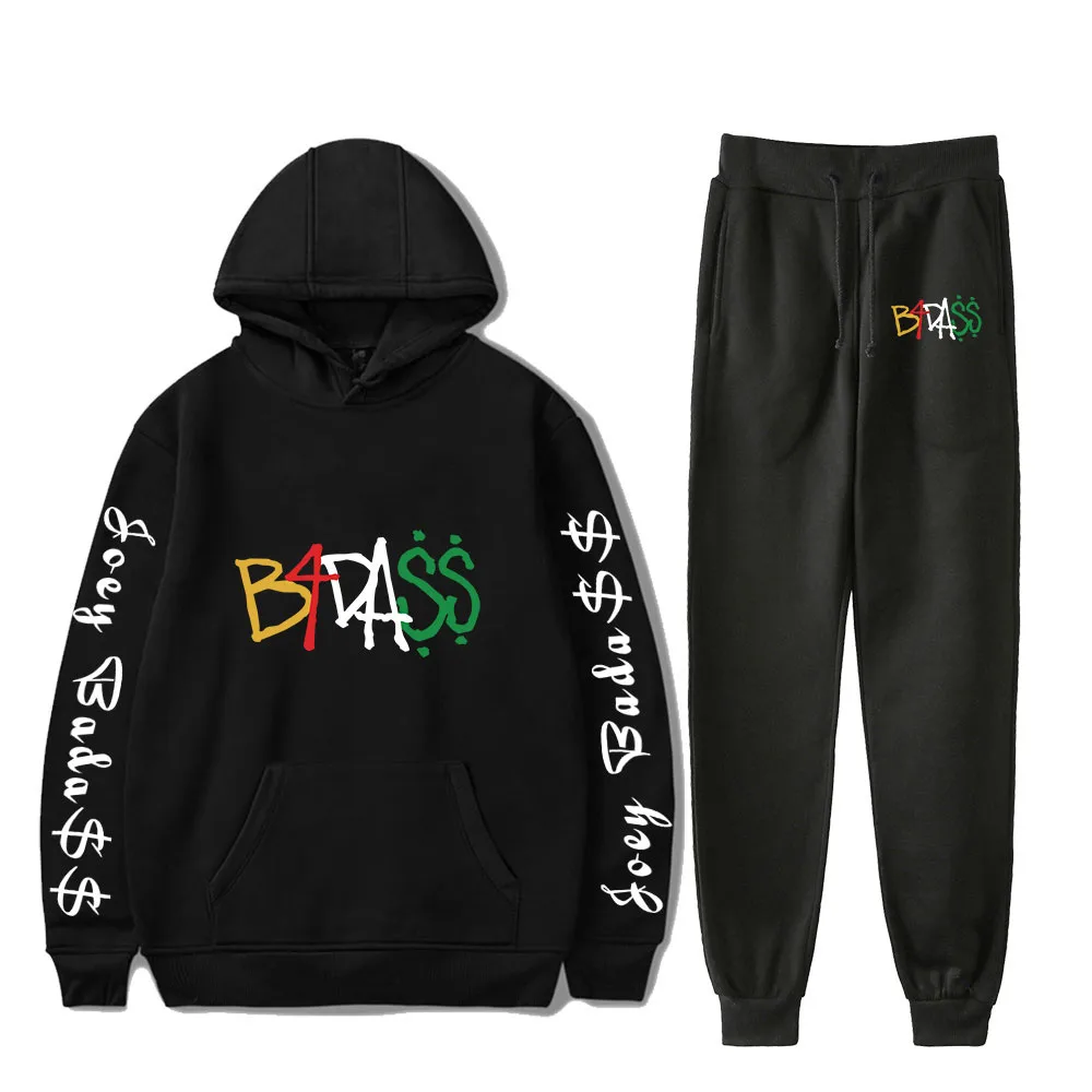 

Hip Pop Joey Bada$$ Rapper Harajuku Sweatshirt Suits Hoodies+jogger Pants 2021 New Highstreet Fashion Streetwear Sets
