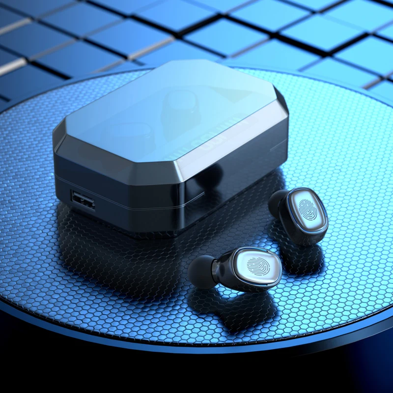 

Headphones with microphone touch control in-ear earbuds Bluetooth wireless headphones with charging box