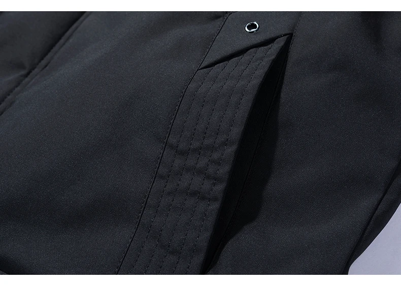 8XL Мужская зимняя длинная деловая Повседневная теплая Толстая куртка с меховым воротником мужские парки Новая роскошная верхняя одежда водонепроницаемая парка пальто для мужчин плюс