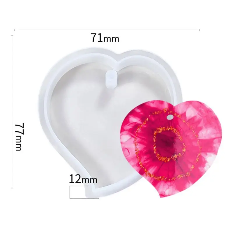 

1 set Resin Crystal Epoxy Mold Love Heart Coaster Casting Silicone Mould DIY Crafts Desk Decorations Making Tools