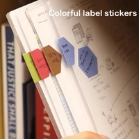 2 sheet48pcs candy color index sticky notes notebook planner accessories tool index sticky sticker message notes scratch pad