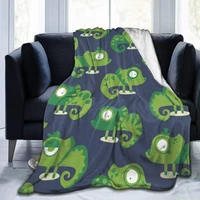 greenery chameleon for fleece blanket super soft flannel bed blanket perfect home decor for couch chair sofa living room