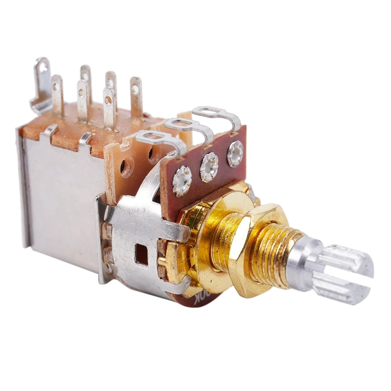 Гитарные горшки 500K короткий разделенный вал аудио конический потенциометр |