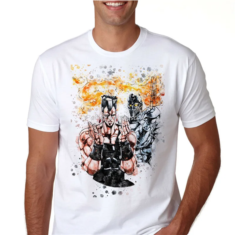 Jojo'S Необычные Приключения аниме футболка унисекс хлопковая Манга подарок N1271