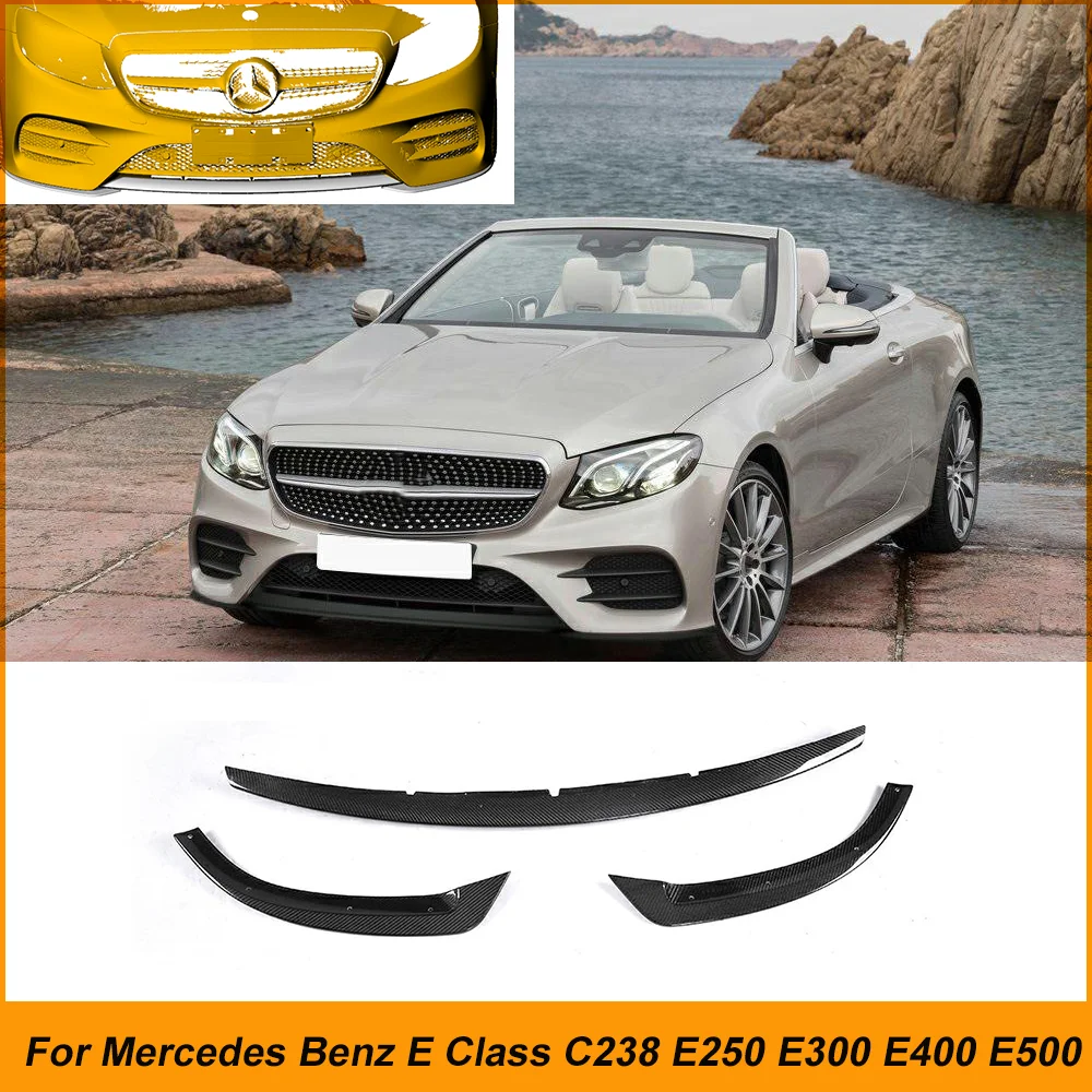 Передний бампер из углеродного волокна для Mercedes Benz E Class C238 E200 E250 E300 E400 E500 Sport Coupe 2