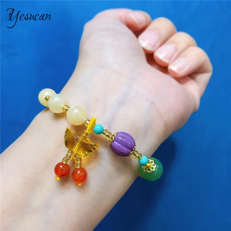 Женские браслеты с бусинами разных цветов модные ювелирные изделия браслет