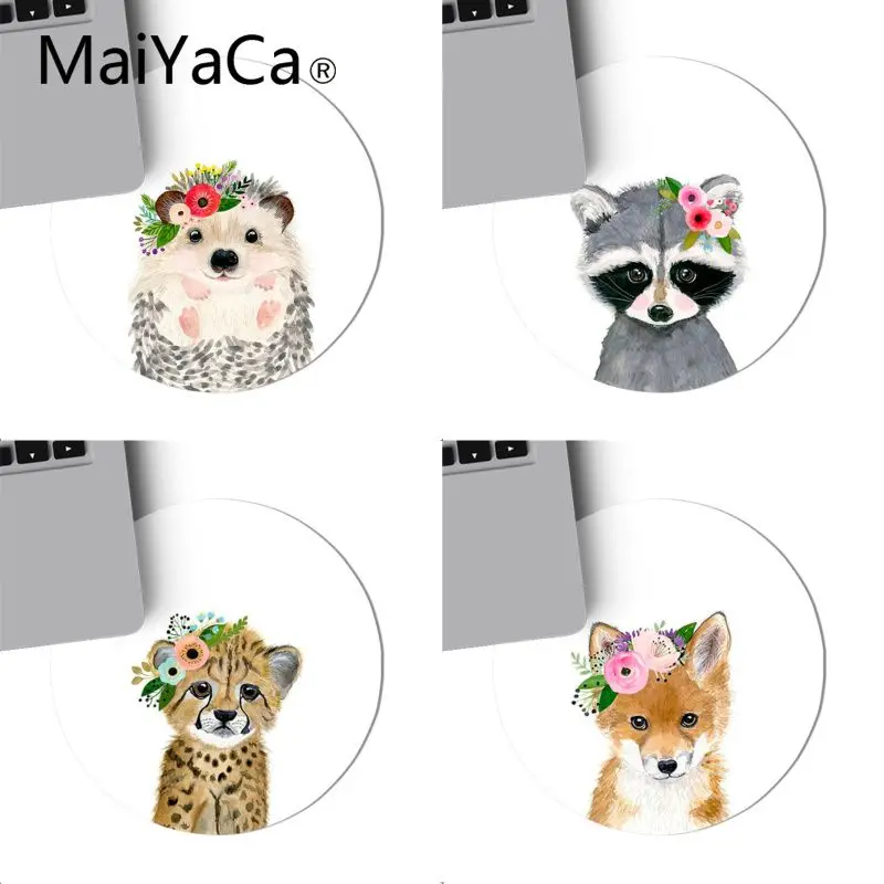 Игровой коврик для мыши MaiYaCa с изображением животных цветов ежика коровы собаки