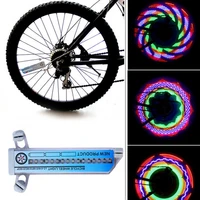 new bicycle bike double sided colorful wheel light 32led lamp beads riding equipment