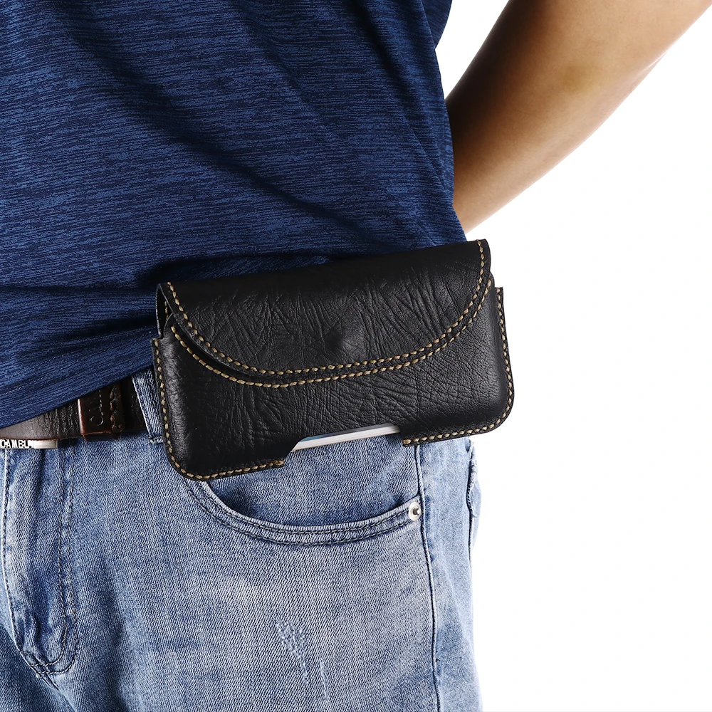 

For Sony Xperia 10 II Case Genuine Leather Holster Belt Clip Pouch Cover Waist Bag Phone cover for Sony Xperia L4 Xperia Pro
