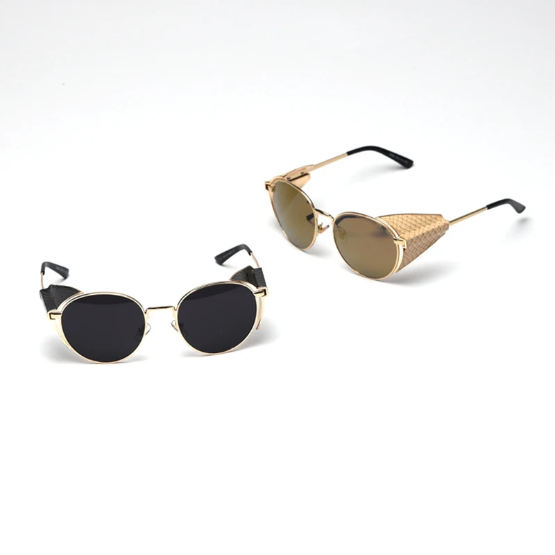 Mimiyou Goggle готические стимпанк солнцезащитные очки женские змеиная кожа