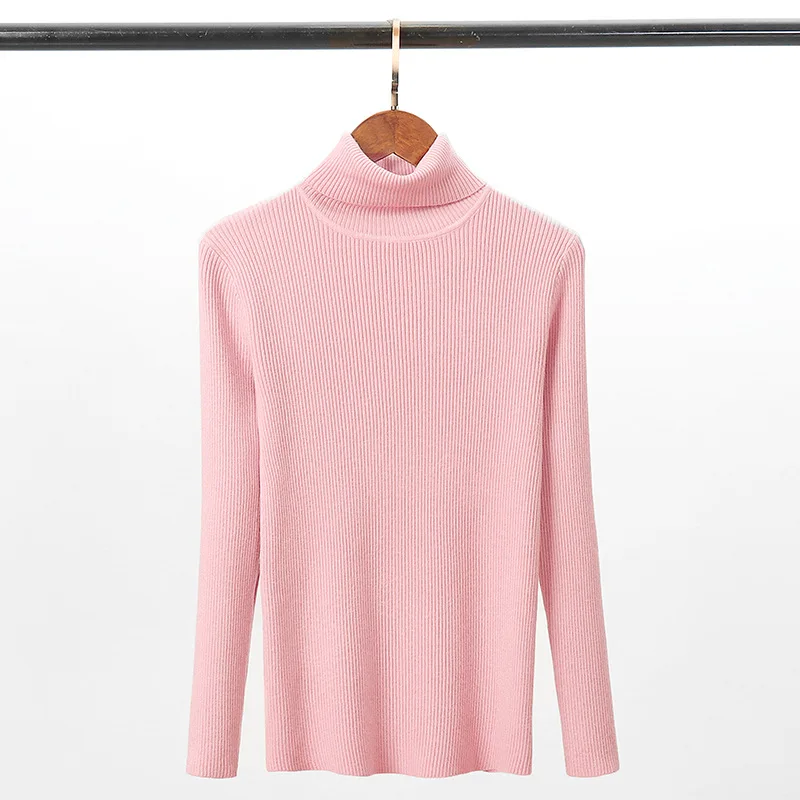 Теплая Женская водолазка HLBCBG плотный вязаный свитер на осень и зиму мягкие