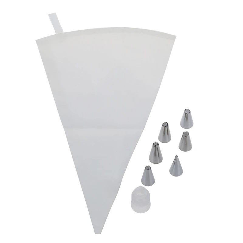 Украшение для торта хлопковый кондитерский мешок крема Набор сумок 6 стальных