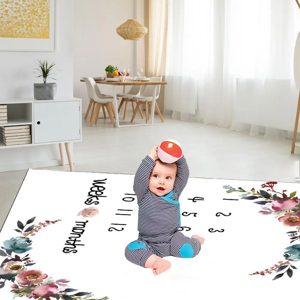 

Infant Baby Milestone Blanket DIY Photo Girl Boy Newborn Photography Premium Fleece Baby Monthly Shower Blanket greater