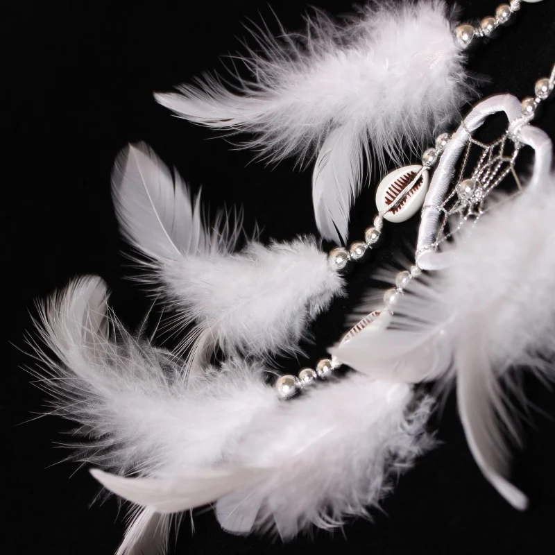 Круговые перья украшение на стену декоративные ветряные колокольчики Ловец