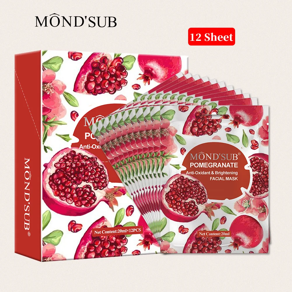 12pcs Pomegranate Whitening Moisturizing Mask Avocado Coconut Chamomile Rose Lavender Face Skin Care Oil Control Facial Masks
12pcs Pomegranate Whitening Moisturizing Mask Avocado Coconut Chamomile Rose Lavender Face Skin Care Oil Control Facial Masks