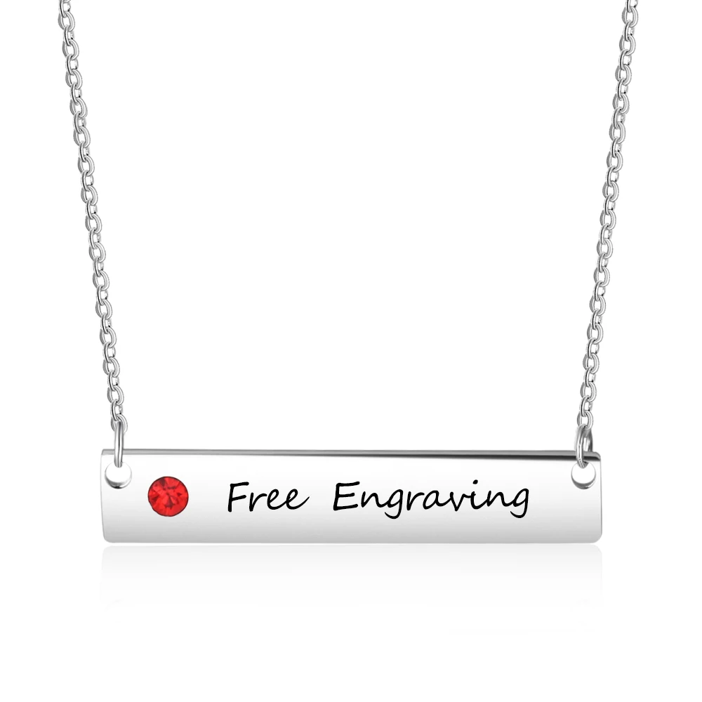 Персонализированное ожерелье из нержавеющей стали с гравировкой имени