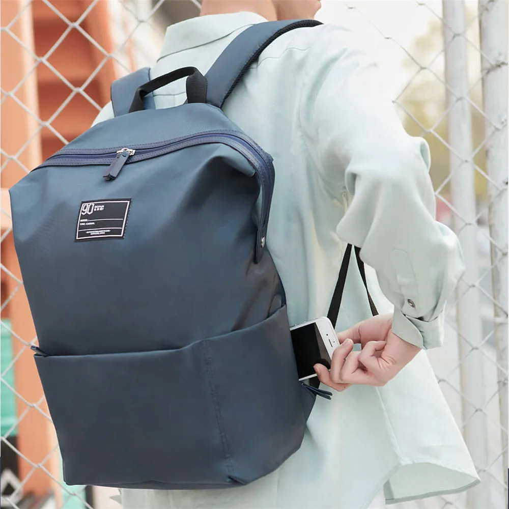 Xiaomi повседневный рюкзак для молодых женщин/мужчин однотонный непромокаемый