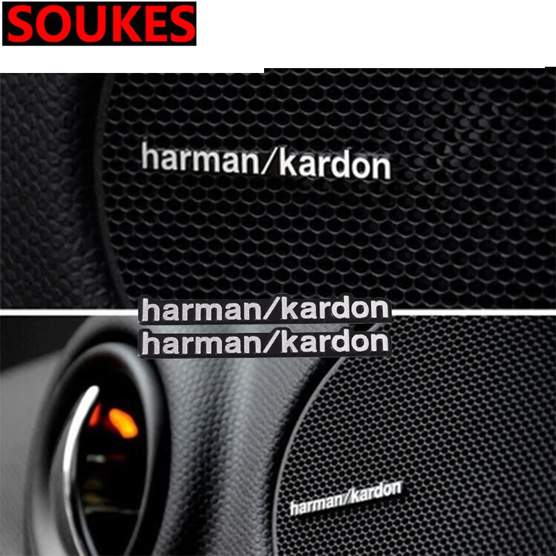 Автомобильные аудио наклейки для Harman/Kardon BMW X5 E53 E70 E30 M E87 G30 Opel Astra H J G Insignia Mokka