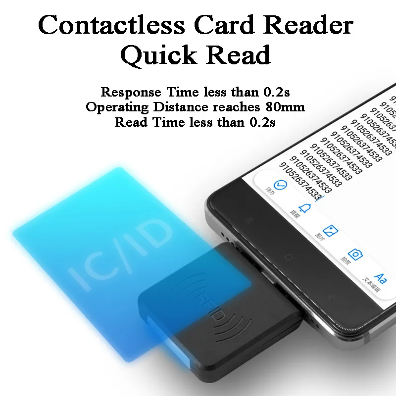 125 кГц/13 56 МГц Мобильный телефон NFC/IC/ID/кард ридер RFID считыватель порт Micro USB