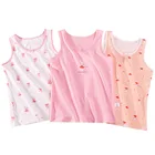 Женская майка с милым мультяшным рисунком, нижнее белье, майка, милая нижняя рубашка принцессы, хлопковые майки для маленьких девочек, размер От 3 до 10 лет 3 шт.лот