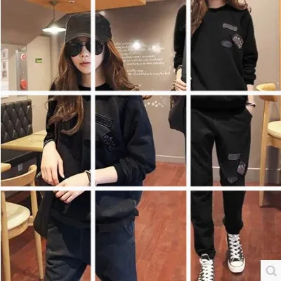 Повседневный свитер женский костюм 2019 новая осенняя и зимняя Толстая Свободная