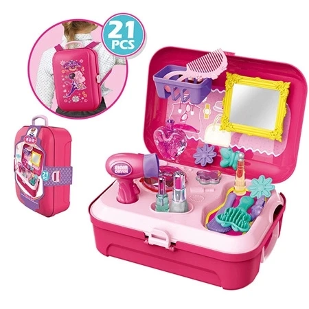 Beauty Set Детские игрушки для ролевых игр портативный рюкзак Моделирование Медицинский Набор Дети ролевые игры макияж/кухня/шоппинг/доктор игрушки - Цвет: Beauty Set