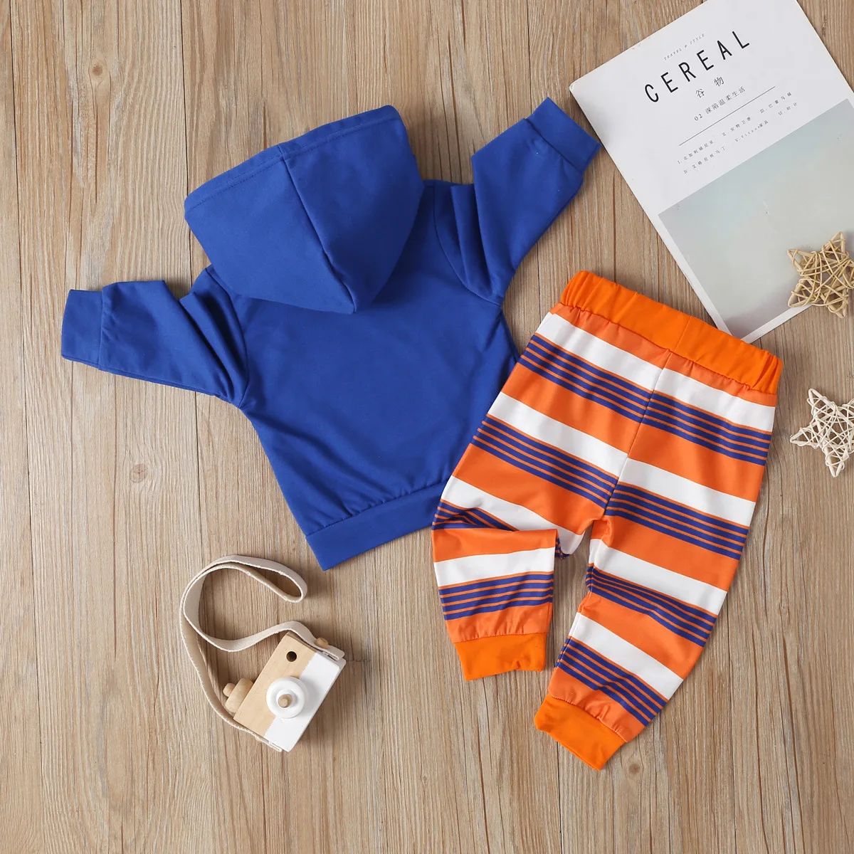 Новинка 2020 зимний комплект одежды в полоску с капюшоном для маленьких мальчиков