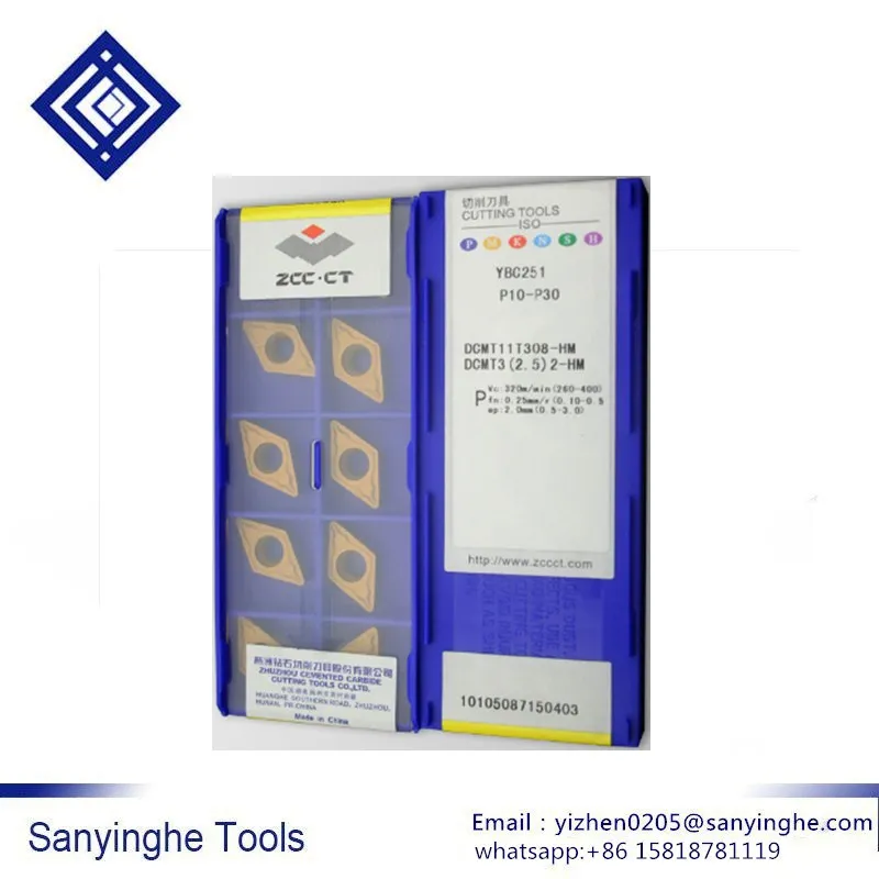 

Лезвие с ЧПУ YBC251 DCMT11T308-HM, твердосплавные режущие пластины для токарной обработки с ЧПУ (10 шт./лот)