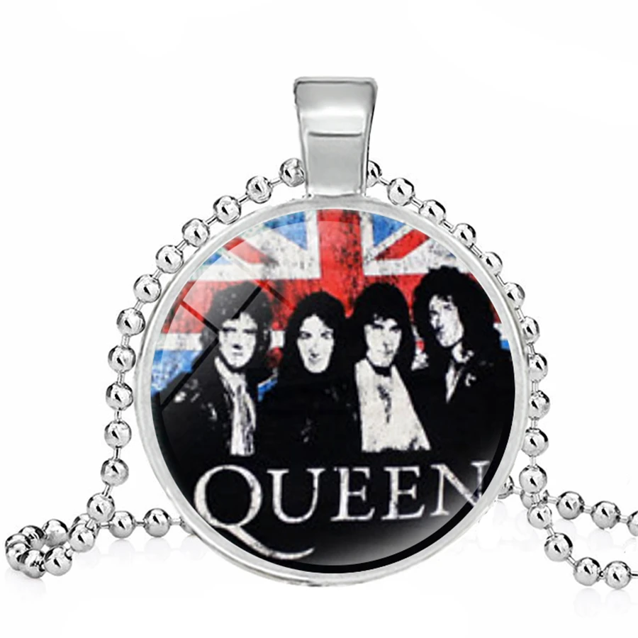 Мода поп и Рок Королева ожерелье из ленты игра плитка ювелирные изделия логотип