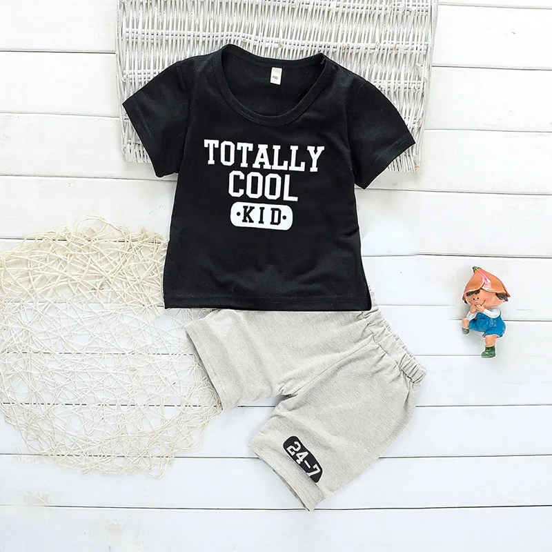 

2021 New Summer Boy Sets 2-6 Years Casual Baby Clothes Suit 2PCS Clothing Baby T-Shirt Shorts Pant Cotton Outfits Clothes 2-6T
