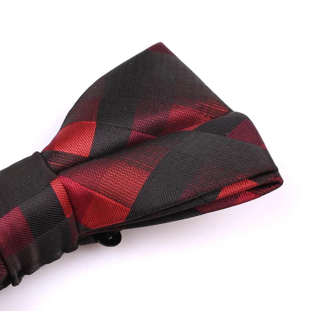 Галстук бабочка в клетку для мужчин Модный классический галстук из полиэстера