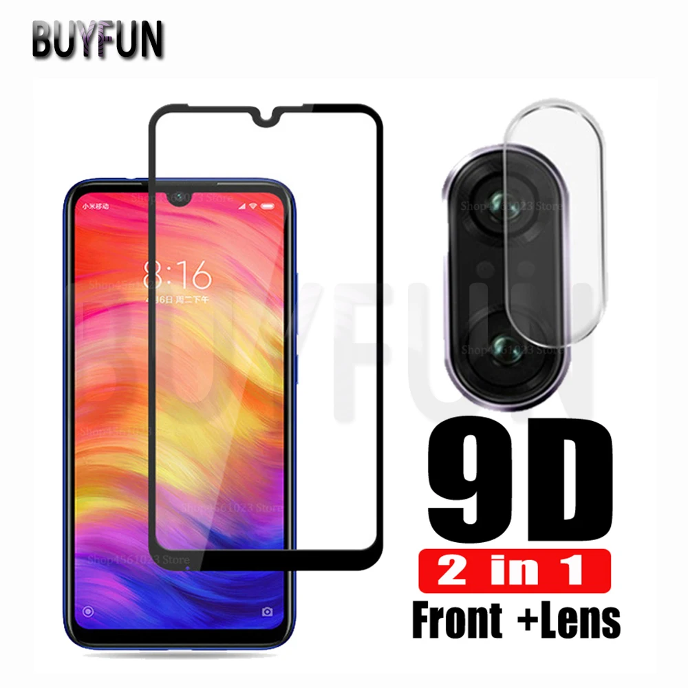 Пленка для объектива камеры 2 в 1 xiaomi redmi note 7 закаленное стекло 9D защита экрана