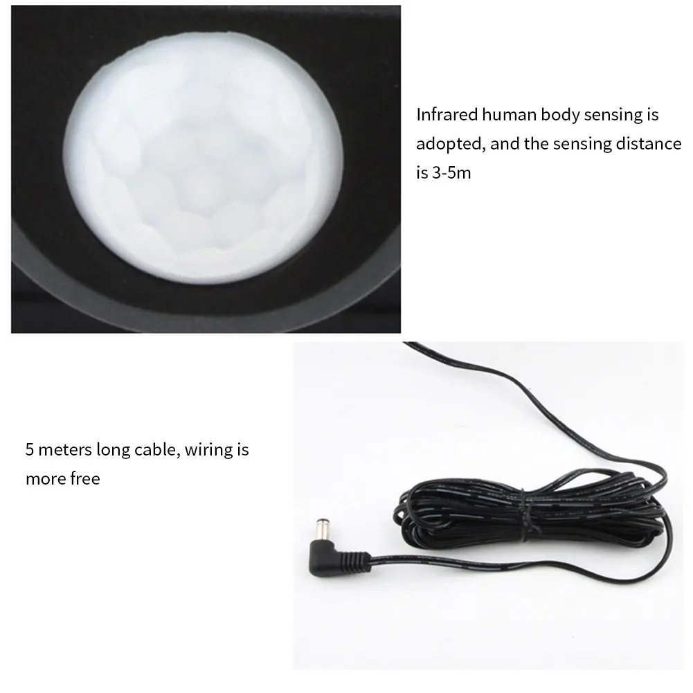 

Solar Lights Outdoor Security Lights with Motion Sensor Garden Decor Wall Lamp with Remote Control for Outside Yard Pathway