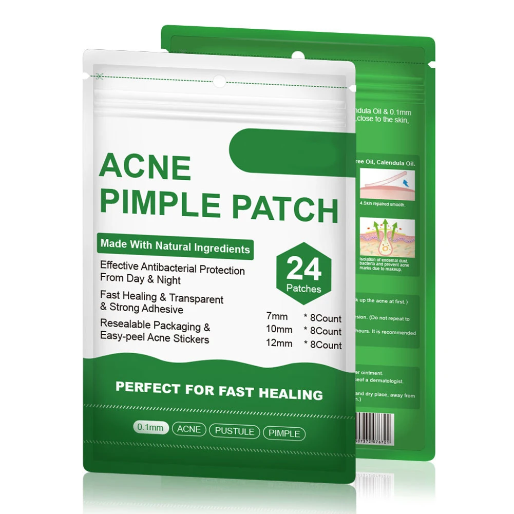 24pcs/bag Acne Pimple Patch 0.1mm Hydrophilic Colloidal Transparency Face Mask Treatment Sticker Skin Care Daily Use - купить по
