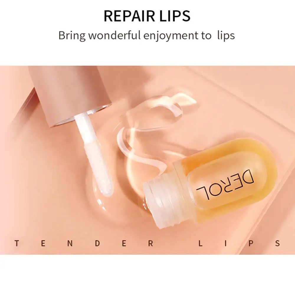 Derol Lip Plumper Gloss Ginger Plump Volume Shiny Vitamin Mineral Oil Enhancer Moisturizing Hydrated Sexy Lips Makeup on - Дерол Глянцевый Блеск для Увеличения Губ с Имбирем, Повышение Объема, Блеск, Витамины, Минеральное Масло, Увлажнение, Гидратация, Се