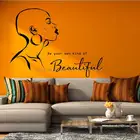 Африканская женщина, Виниловая наклейка на стену, красивая африканская леди, вдохновляющая фотообои для дома, парикмахерской, двери и окна, декоративная Фреска 70