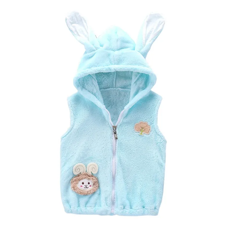 Детские Пальто осенние модные повседневные с рисунком кролика украшение для