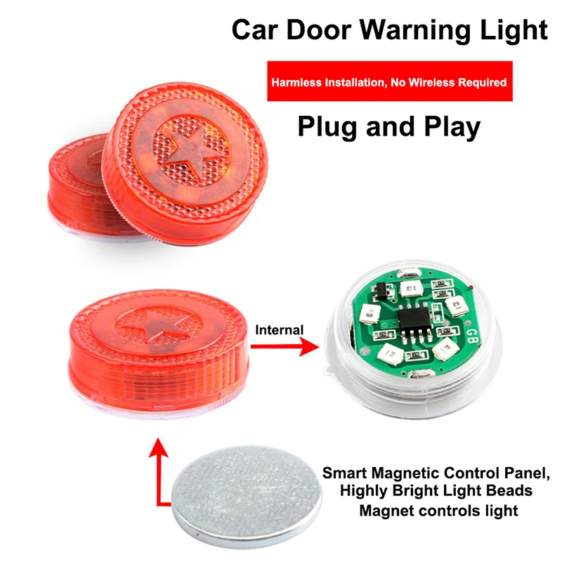 2 шт. Предупреждение светильник лампы для дверей автомобиля | Автомобили и
