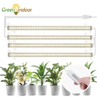 Светодиодная фитолампа полного спектра с USB-таймером для выращивания растений, комнатная светодиодный ПА для гидропоники, цветов с контроллером, 4 шт.