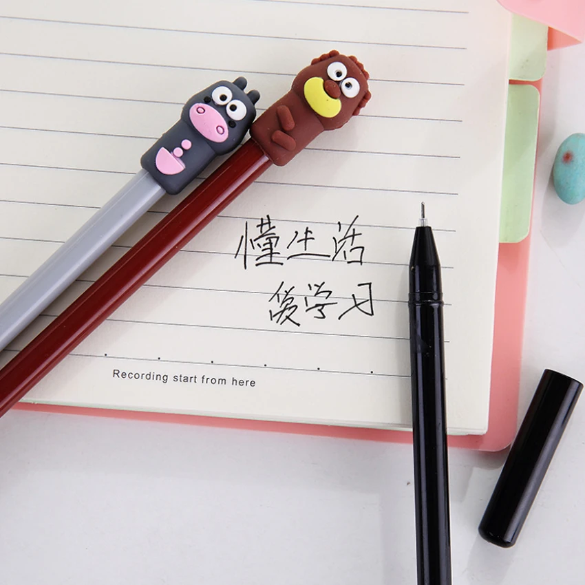 1 шт./лот обычная гелевая ручка в виде мультяшного хиппота Серия животных 0 5 мм