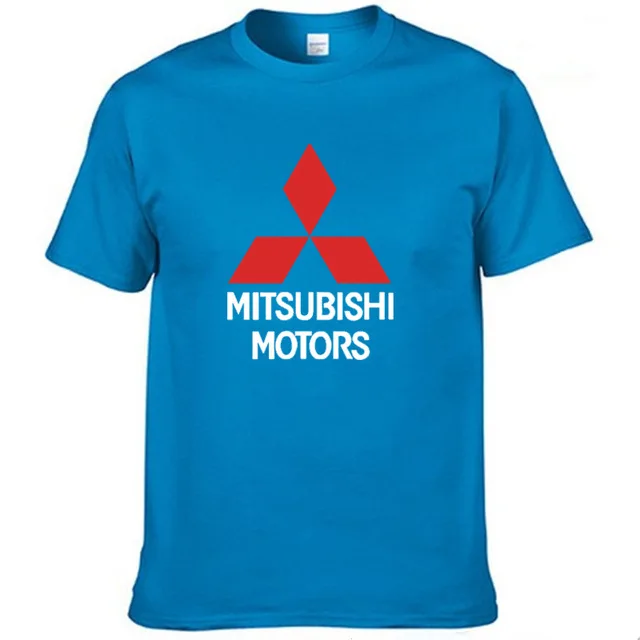 Летняя мужская футболка для Mitsubishi с логотипом автомобиля Высококачественная