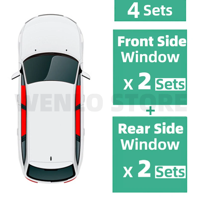 4pcs Front and Rear Магнитный держатель для автомобиля окна навесы крышка для Lexus КТ ES NX RX автомобильный козырек от солнца, Шторы - Цвет: 4pcs Front and Rear