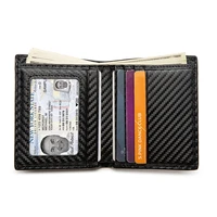 fashion bussiness id card holder carbon fiber men wallet small money purses dollar slim purse new design money wallet