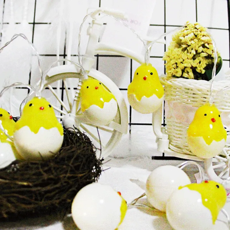 Пасхальный светильник цыпленок гирлянда яйца для Lightning дома строка вечерние
